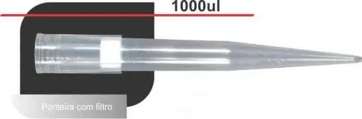 Ponteira com filro 1000ul Universal