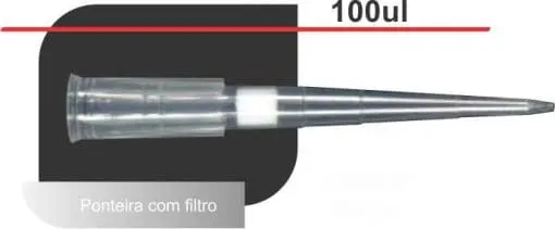 Ponteira com filro 100ul Universal