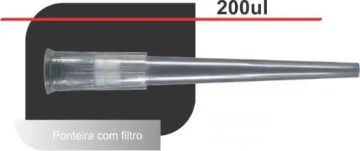 Ponteira com filro 200ul Universall