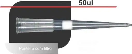 Ponteira com filro 50ul Universal