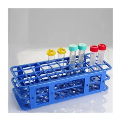 Estante em Pp para 60 Tubos de Ensaio - 17mm - Azul | Kasvi