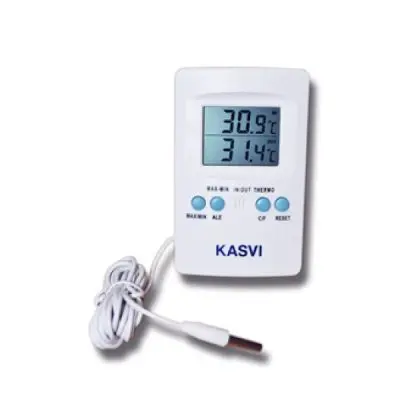 Termômetro de temperatura máxima e mínima (in/out) | Kasvi