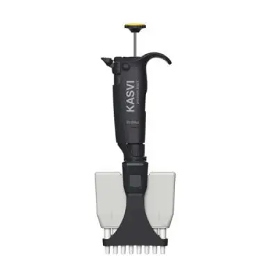 Micropipeta Multicanal Premium Black – Volume Variável 20-300µL – 8 Canais – Cor Verde – Modelo K1-8X300PB | Kasvi