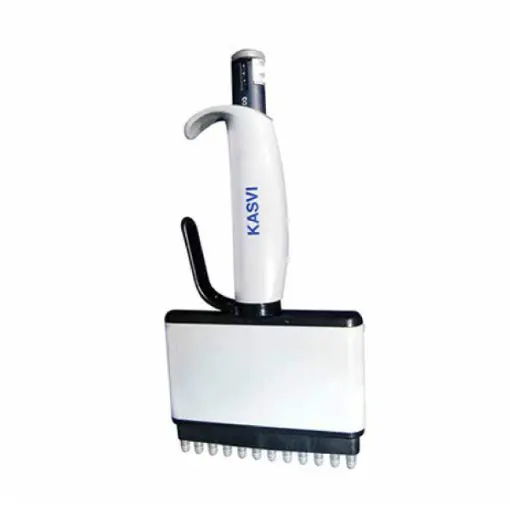 Micropipeta Multicanal – 12 Canais – Volume 5 a 50µL – Cor Cinza – Modelo K1-50-12 | Kasvi