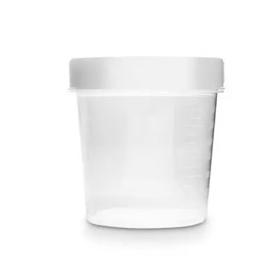 Coletor universal não estéril 80ml - Tampa branca - 100 un/pct - Kasvi