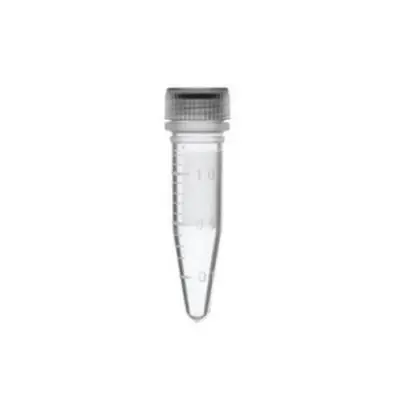 Microtubo tipo Eppendorf Rosqueável - Volume 1,5 mL - Autossustentável - Cor Transparente - Graduado - Acompanha Tampa - Caixa com 500 Unidades - Modelo K6-0152 | Kasvi