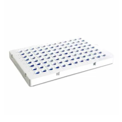 Microplaca de qPCR - Meia Borda - 96 Poços - Low Profile - Branca - Caixa com 25 Unidades - Modelo K7-9612-W | Kasvi