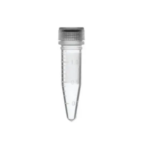 Microtubo tipo Eppendorf Rosqueável - Volume 1,5 mL - Cor Transparente - Graduado - Acompanha Tampa - Caixa com 500 Unidades - Modelo K6-0151 | Kasvi